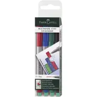 Faber-Castell: Multimark komplet flomastrov za folije, 4 kosi, F