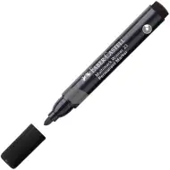 Faber-Castell: Permanentni marker črne barve z zaobljeno konico na osnovi alkohola