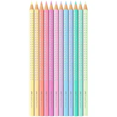 Faber-Castell: Sparkle komplet 12 pastelnih barvic v kovinski škatli slika 2