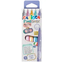 Fineliner Music Selection, komplet 5 kosov, 0,5 mm - Carioca