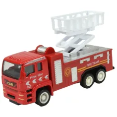 Fire Rescue Team: 4 kosi kovinski gasilski avto set. slika 2