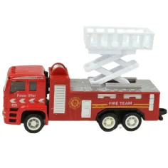 Fire Rescue Team: 4 kosi kovinski gasilski avto set. slika 3