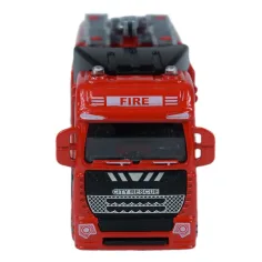Fire Truck: Kovinski tovornjak s kolesi za gasilsko postajo 20cm slika 3