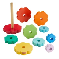Fisher-Price: Lesena piramida z obroči - razvojna igrača - Mattel slika 3
