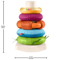 Fisher-Price: Senzorični Rock-A-Stack™ piramida obročev - Mattel slika 5