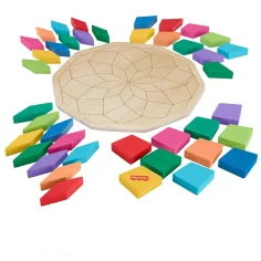 Fisher-Price: Wood Fa mandala barvna sestavljanka - Mattel slika 2