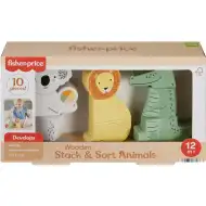 Fisher-Price: Wood Lesena živalska sestavljanka - Mattel