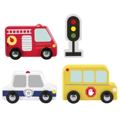 Fisher-Price: Wood leseni avtomobilčki set - Mattel slika 2