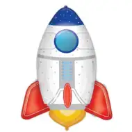 Folija balon v obliki vesoljske rakete, 77 cm