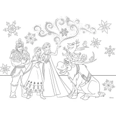 Frozen 2 v 1 maxi puzzle s 24 kosi in pobarvanka 70x50 cm - Lisciani slika 2