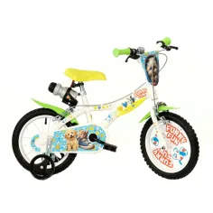 Furry Fun otroško kolo z motivom psov in mačk, velikost 14 - Dino Bikes