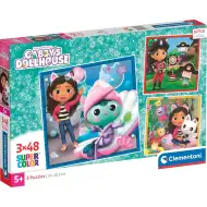 Gabi punčka hiša: Gabijeva dejavnost 3x48 kosov Supercolor sestavljanka - Clementoni