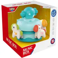 Glasbena škatla v modri barvi