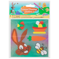 Grafix: Velikonočna nalepka za slikanje z diamanti, paket s 5 kosi, v dveh različicah, 1 kos