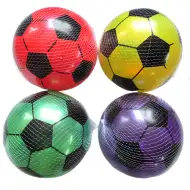 Gumijasta žoga s 23 cm premerom in vzorcem nogometne žoge v različnih barvah