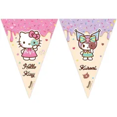 Hello Kitty in Kuromi zabavni banner 200 cm