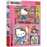 Hello Kitty in prijatelji 2x200-delna sestavljanka - Trefl