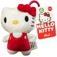 Hello Kitty plišasta torbna priponka, 12 cm – rdeča