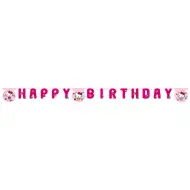 Hello Kitty rojstnodnevni transparent z napisom "Happy Birthday"