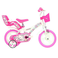 Hello Kitty rožnato-belo kolo velikosti 12 - Dino Bikes