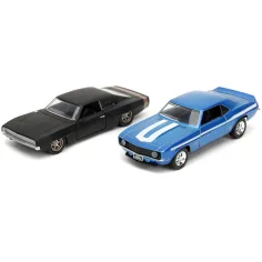Hitri in drzni: 1969 Chevrolet Camaro in 1968 Dodge Charger Widebody 2-delni paket 1/32 merilo - Jada Toys slika 6