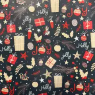 Holly Christmas darilni papir 200x70 cm
