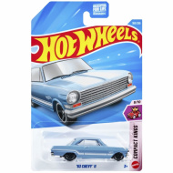 Hot Wheels: 63 Chevy II modri avtomobilček 1/64 - Mattel