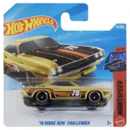Hot Wheels: 70 Dodge HEMI Challenger zlato-rumeni avtomobilček 1/64 - Mattel