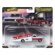 Hot Wheels: 72 Chevy Ramp Truck avtotransporter in 66 Chevrolet Corvair avtomobilček 1/64 - Mattel