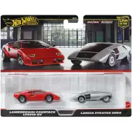 Hot Wheels Deluxe avtomobila v paketu 2 kos: Lamborghini Countach LP5000 QV in Lancia Stratos Zero - Mattel