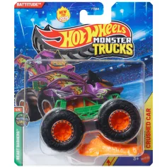 Hot Wheels Monster Trucks: Battitude vijoličen monster avtomobilček 1/64 - Mattel