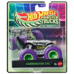 Hot Wheels Monster Trucks: Carbonator XXL majhen bel avtomobilček, ki sveti v temi 1/64 - Mattel
