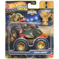 Hot Wheels Monster Trucks: Piran-Ahhh zmagovalni avtomobilček s pokalom 1/64 – Mattel