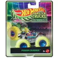 Hot Wheels Monster Trucks: Podium Crasher – avtomobilček, ki sveti v temi, 1:64 – Mattel