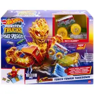 Hot Wheels: Monster Trucks Power Smashers ognjena pošast stezni set - Mattel