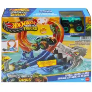 Hot Wheels Monster Trucks: Spiral Shark Smash igralni set z avtomobilčkom Mega-Wrex – Mattel