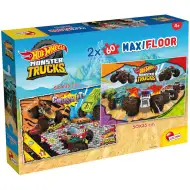 Hot Wheels Monster tovornjaki 2 x 60-delna maxi talna sestavljanka 50x35 cm - Lisciani