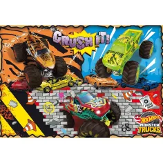 Hot Wheels Monster tovornjaki 2 x 60-delna maxi talna sestavljanka 50x35 cm - Lisciani slika 2