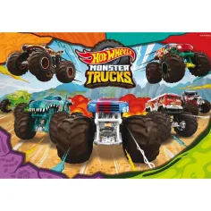 Hot Wheels Monster tovornjaki 2 x 60-delna maxi talna sestavljanka 50x35 cm - Lisciani slika 3
