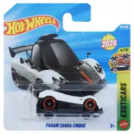 Hot Wheels: Pagani Zonda Cinque beli avtomobilček 1/64 - Mattel