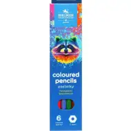 ICO: Koh-I-Noor 3551 Šestkotni barvni svinčnik v škatli z motivom rakuna, 6 kosov