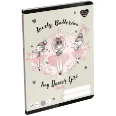 ICO: LizzySuli Lovely Ballerina Tiny Dancer črtni zvezek za 2. razred A5 16-32