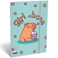 ICO: Lizzysuli Lollipop Capybara mapa z vzorcem in elastiko, A5