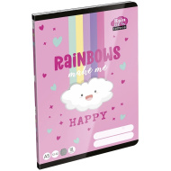 ICO: Lizzysuli Lollipop Rainbow črtast zvezek za 3. razred, A/5 12-32