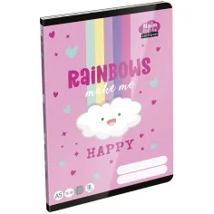 ICO: Lizzysuli Lollipop Rainbow črtast zvezek za 3. razred, A/5 12-32