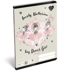 ICO: Lizzysuli Tiny Dancer Ballerina črtast zvezek za 1. razred A/5 14-32