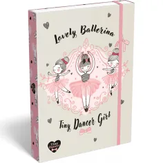 ICO: Lizzysuli Tiny Dancer Ballerina škatla za zvezke z elastiko A4