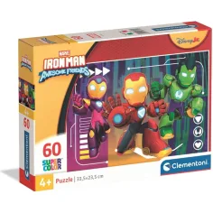 Iron Man in prijatelji 60-delna Supercolor sestavljanka - Clementoni