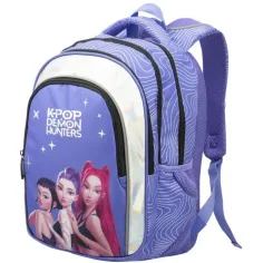 K-POP Demon Hunters šolska torba, nahrbtnik s štirimi pregradami BPL58 40x29x19 cm