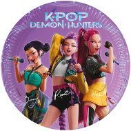 K-Pop lovci na demone 8-delni komplet papirnatih krožnikov 20 cm